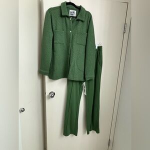 Muk Luks quilted set - Shacket and pull-on pants